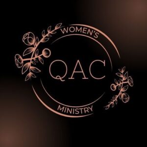 QAC Women's Ministry logo with round emblem and flower details